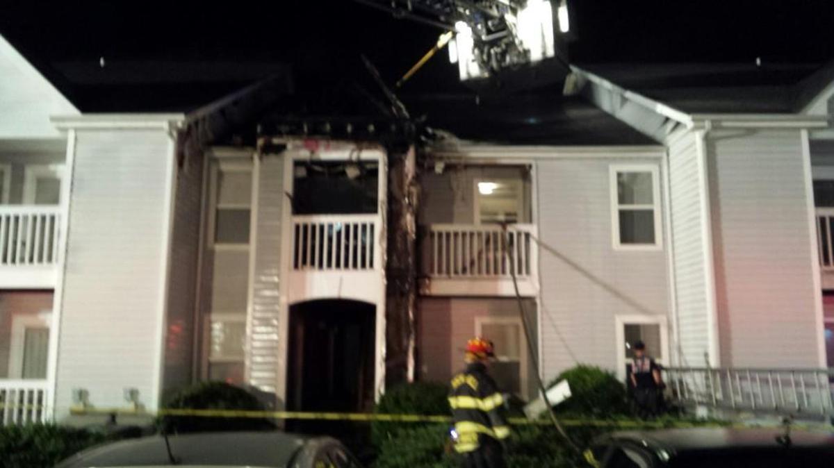 
An early morning fire Wednesday burned part of the outside of an apartment building on Patriot Parkway. No injuries were reported, and the cause of the fire remains under investigation. 

