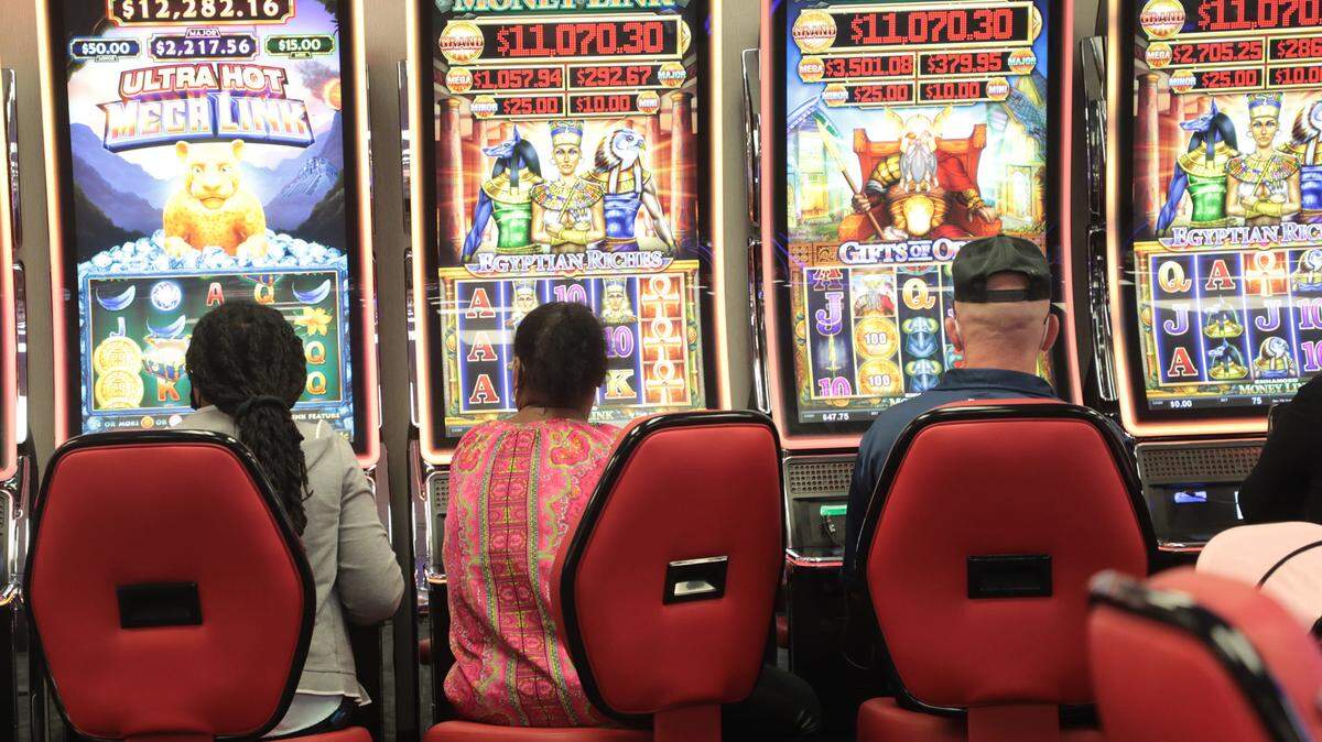 Gamblers play machines at Two Kings Casino in Kings Mountain, N.C.