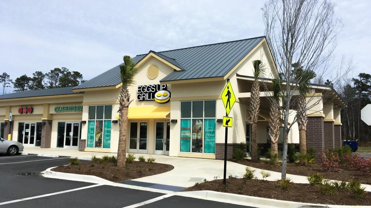 This photo shows an Eggs Up Grill restaurant in Myrtle Beach. The meals can be light, such as their fruit and yogurt parfait, or hefty, like the platters loaded with home style fries.