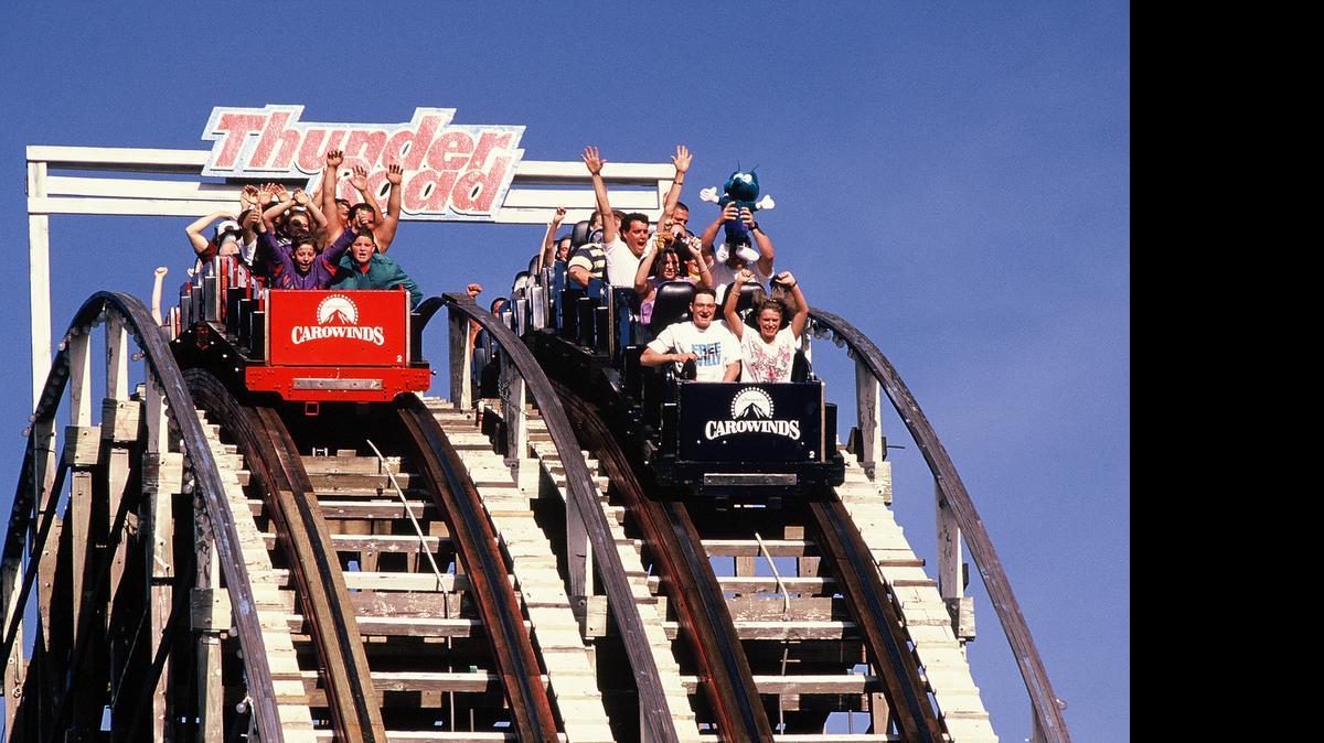 
The Thunder Road roller coaster at Carowinds will carry it finals rider on July 26. 
