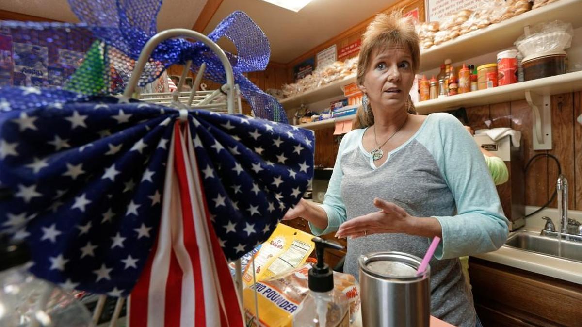 Tracy Hooker talks about Republican presidential candidate Donald Trump at Rosie’s Hotdogs in Greer. Trump’s supporters don’t see his plan to ban Muslims from entering the U.S. as “xenophobic” or an “appeal to hate,” but rather as an entirely reasonable response to a clear and present threat.