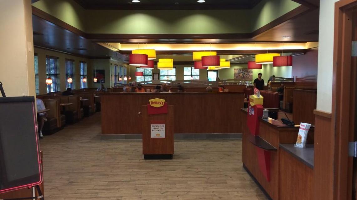 The renovated Denny’s restaurant on Mount Holly Road is hosting a reopening celebration at its location in the Pilot Flying J travel center Wednesday morning. The renovations included new flooring, booths, tables and chairs.