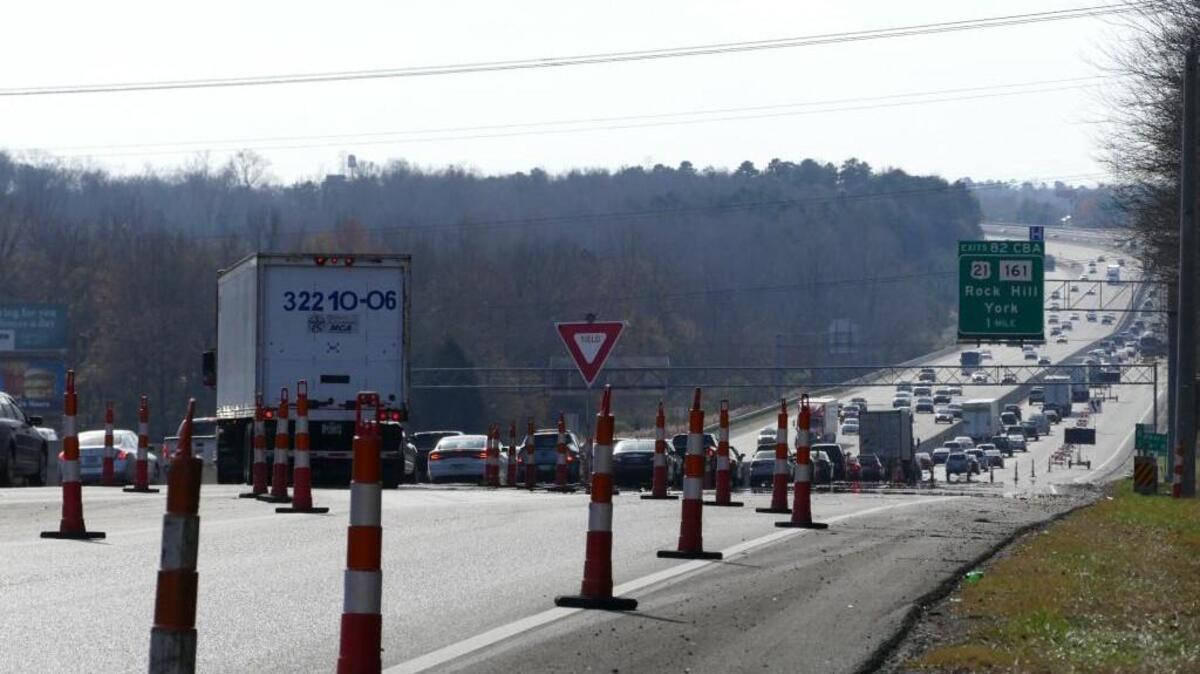 Troopers will be set up on I-77 from 9 p.m. tonight and Wednesday night to assist with traffic while Pike Electric pulls transmission tower lines across the interstate.