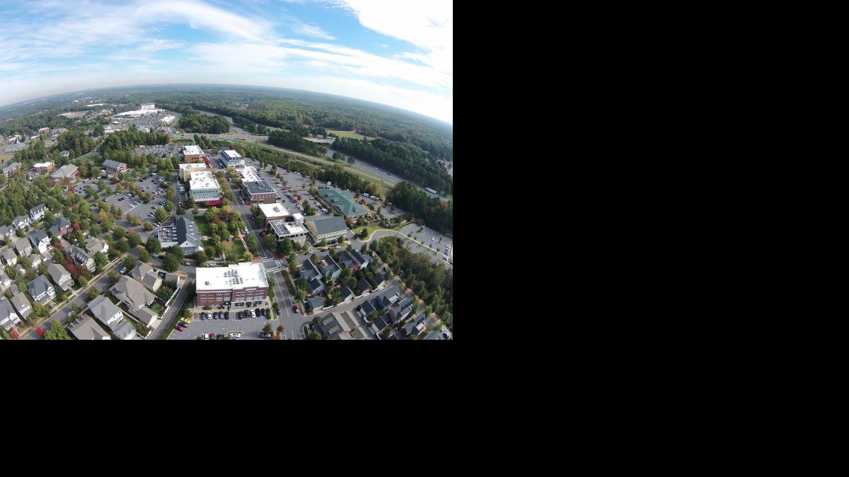 
An unmanned drone shot this photo while flying over S.C. Highway 160 in Fort Mill near Interstate 77. Concerns about drones flying over public places, where they can pose a safety hazard, and private property, where they can invade residents’ privacy, have led to a York County Council proposal to restrict when and where drones can fly.
