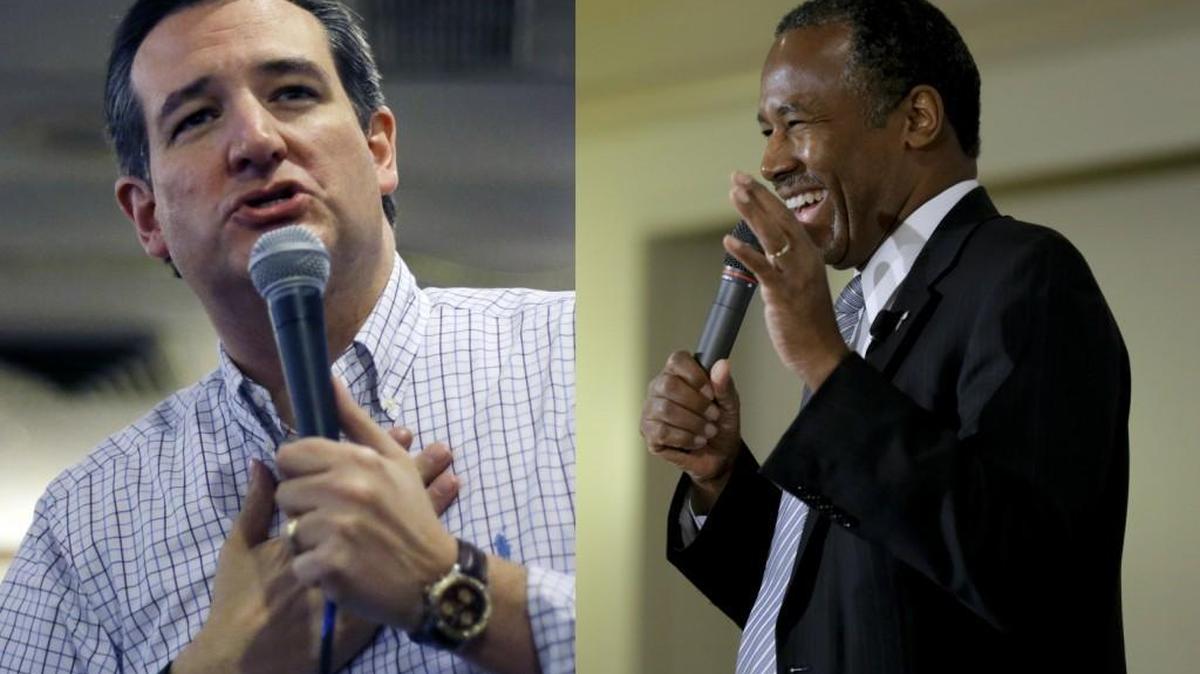 Republican presidential candidates Ted Cruz, left, and Ben Carson will be in Rock Hill on Thursday.