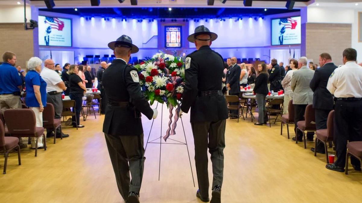 Hundreds of people gathered Thursday at First Baptist Church in Rock Hill for the 21st annual memorial service for nine law enforcement officers killed in the line of duty in York County.