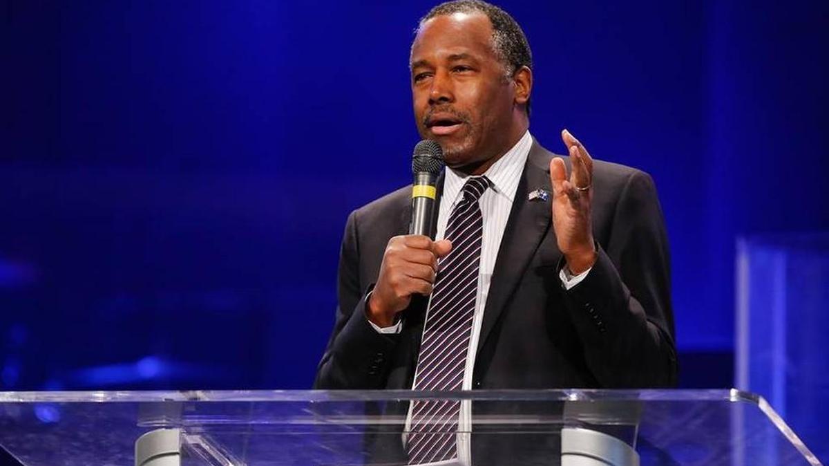 Ben Carson speaks during services at Morningstar Fellowship Church in Fort Mill on Sunday. Carson will be making another appearance in Rock Hill on Friday.
