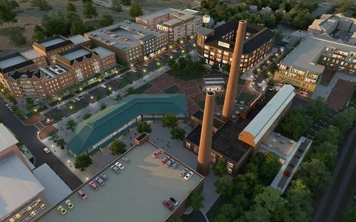 This artist’s rendering shows what University Center might look like from a rooftop view.