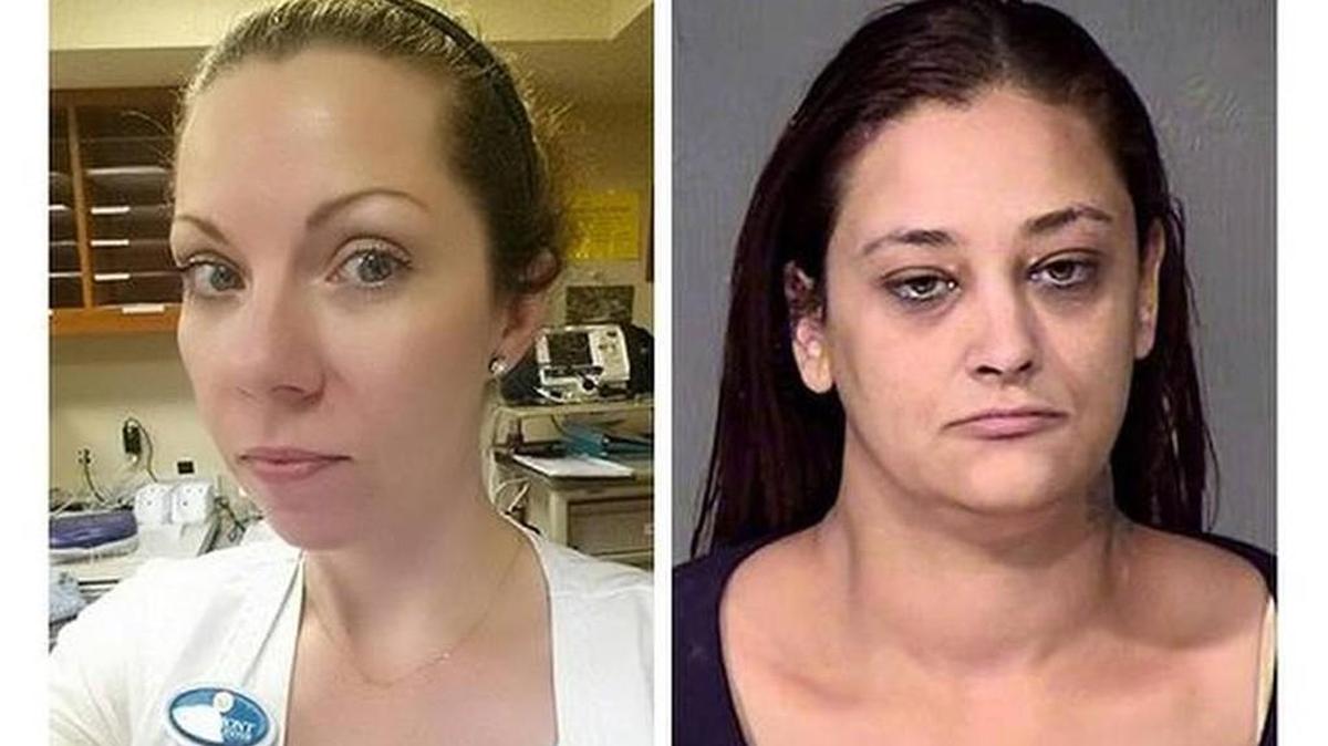 This composite photo shows Kendra Dawn Speed, left, and the fugitive she was confused with, Kendra Michelle Speed.