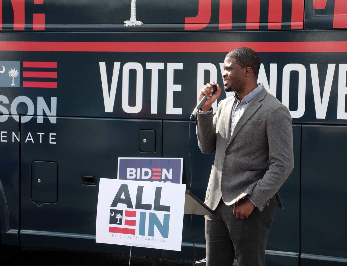 Moe Brown, Democratic candidate for U.S. Congress, makes a campaign stop Tuesday in Chester. Brown is facing Republican Congressman Ralph Norman for the S.C. District 5 seat.