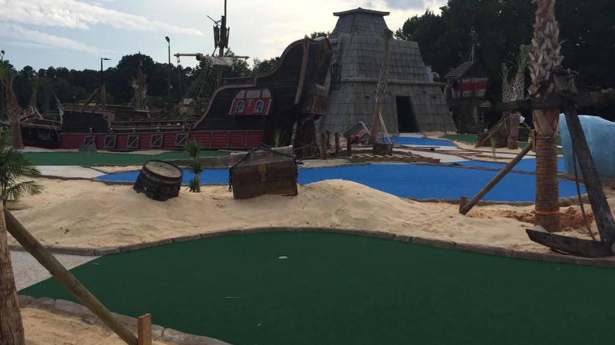 High Seas Miniature Golf at 10001 Charlotte Highway in Indian Land will feature 18 holes of pirate-themed fun.