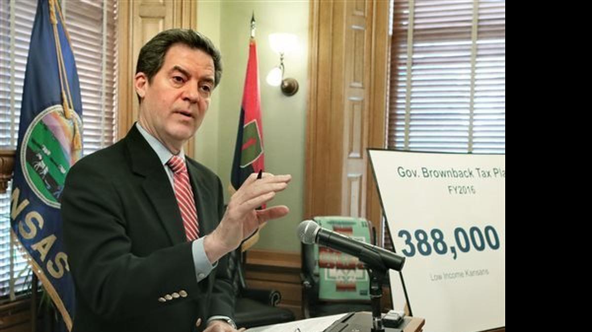 
 Kansas Gov. Sam Brownback proposed a state sales tax increase and other measures to deal with the state's projected budget shortfall. 
