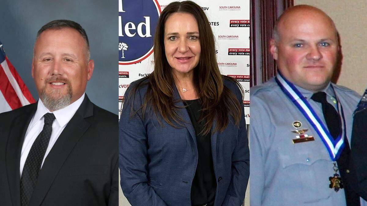Left to right are Heath Clevenger, Beth Bryant Tolson and Chris Blevins.