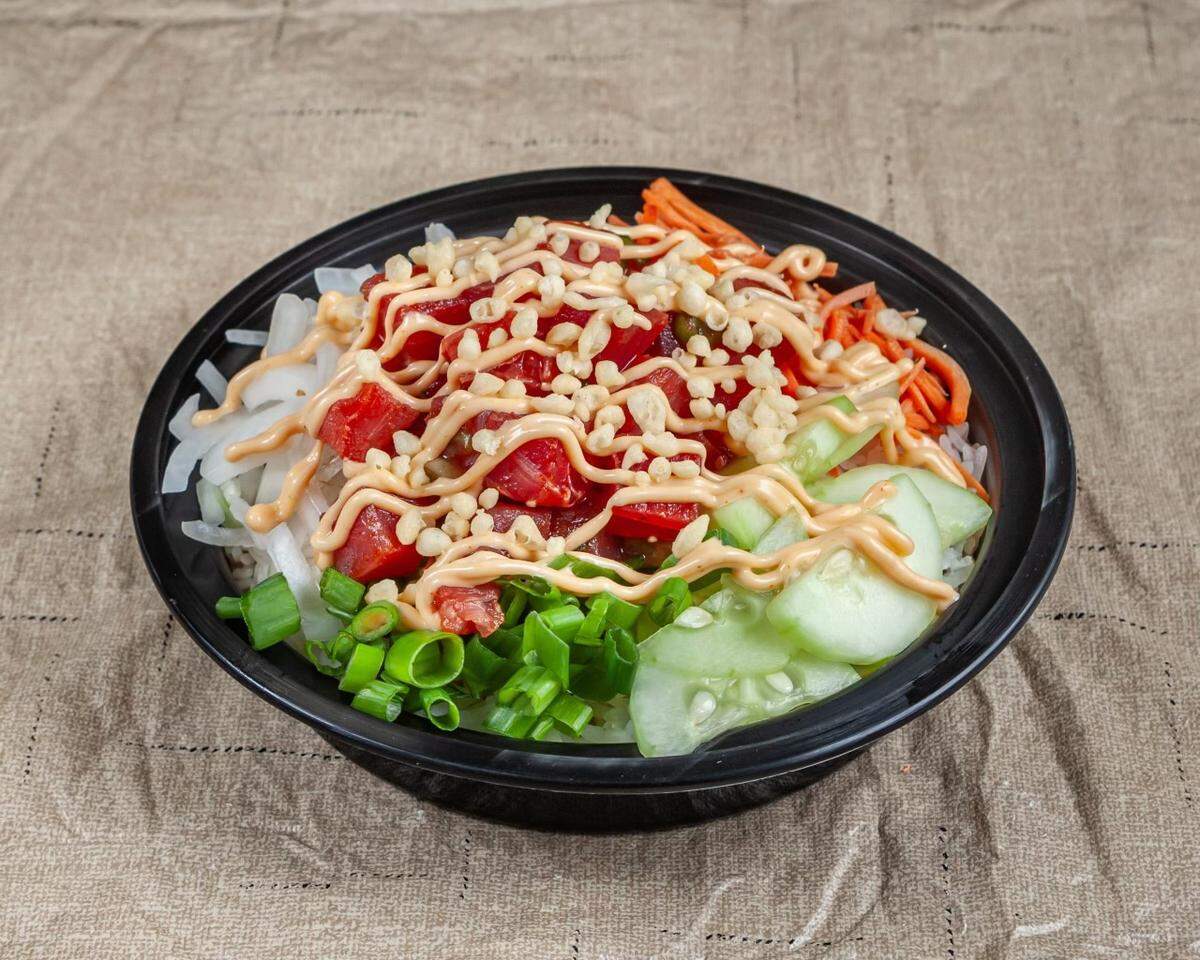 A poke bowl offered by Milo’s Burger Joint.