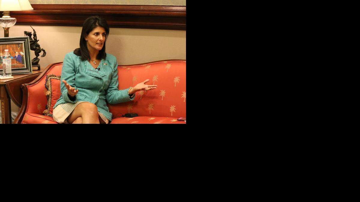 
Gov. Nikki Haley in her office.
