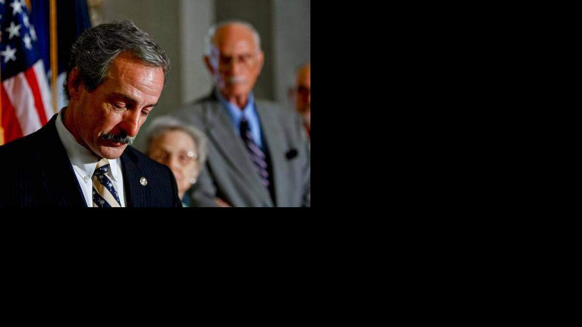 
Mark Keel addresses the media after being chosen by South Carolina Gov. Nikki Haley in June 2011 to run the State Law Enforcement Division. Keel became emotional when thanking his parents, background, for their love and support.

