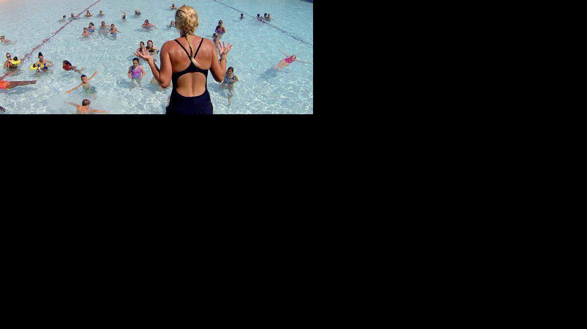 
A swim class is held at Myrtle Beach Waves water park.
