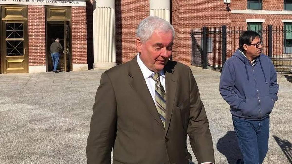 Williams leaving court in January.