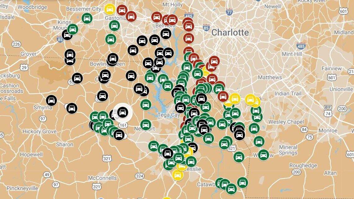 See how many people drive the same roads as you in the Charlotte/Rock Hill commute