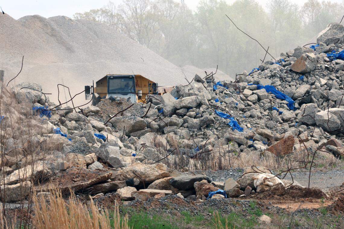 Crews work on the large Rock Hill site off Exit 81 where the city wants to bring in life science or advanced manufacturing jobs. A zoning change for the site could impact how hundreds of other properties in the city are allowed to develop.