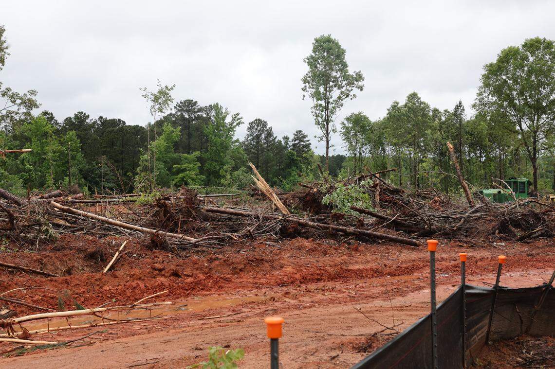 About a mile east of Elizabeth, Catawba Ridge Market is under construction. Combined, those two projects have about 450 acres of land cleared for ongoing construction off Fort Mill Parkway.
