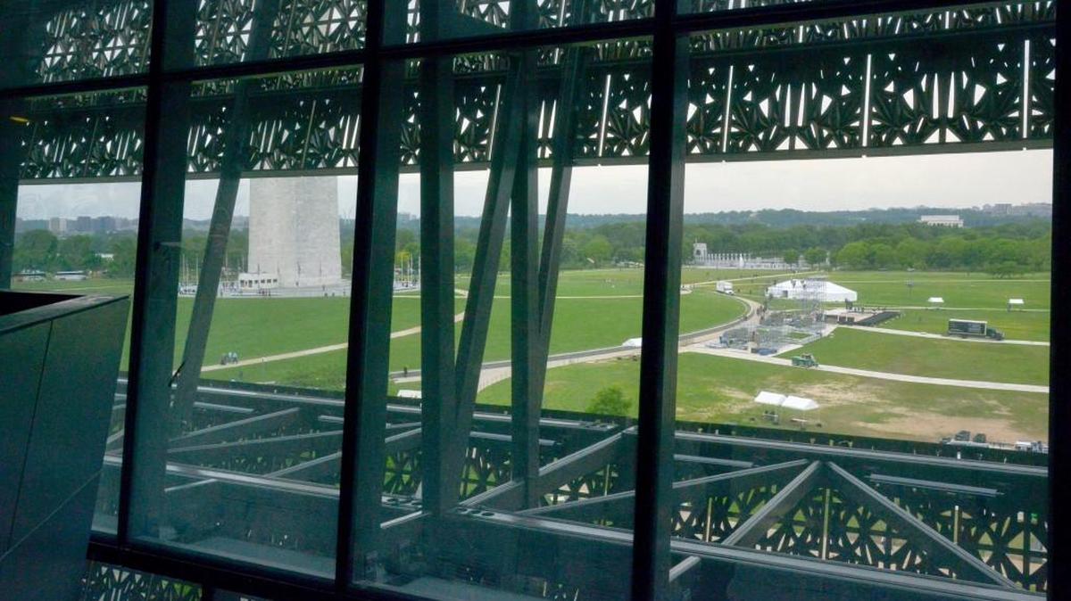 Grand views from the upper floors of the museum.