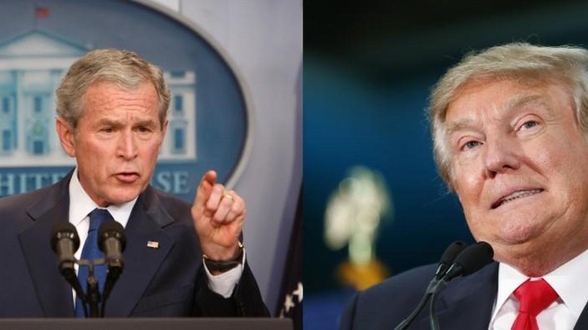 Donald Trump is no foreign policy genius, he apparently has concluded that there is no future in being connected in any way with the George W. Bush record or having to defend it.