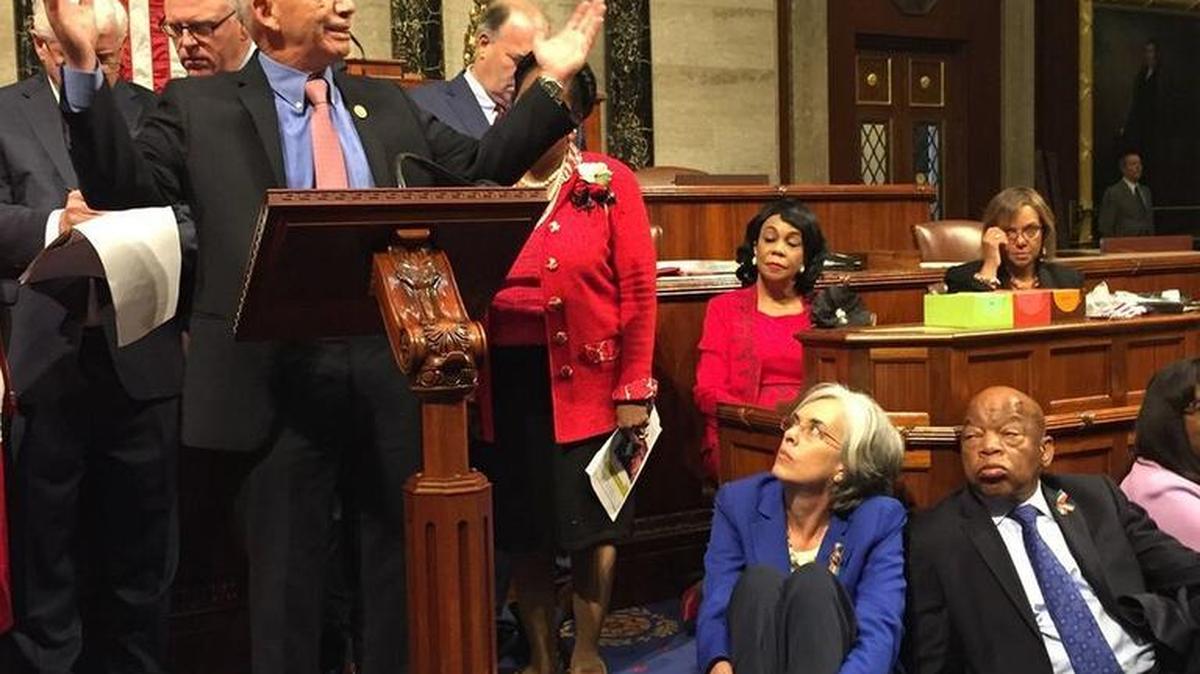 Democrats are confident enough in their call for tighter gun safety laws to stage a sit-in on the floor of Congress.