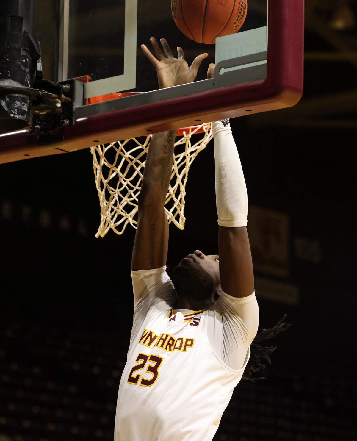 Winthrop’s Michael Moore puts up the shot Friday at the Winthrop Coliseum.