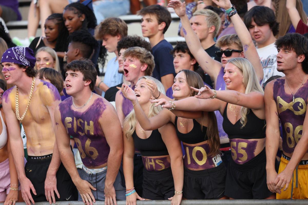 Northwestern students cheer Friday at the WRHI Football City USA scrimmage in Rock Hill.