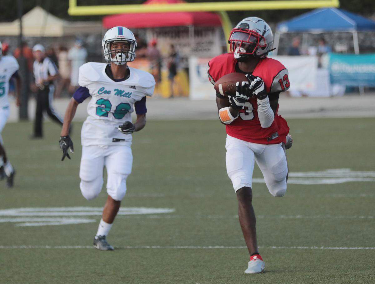 Cox Mill High School of Concord, N.C. and South Pointe High varsity football teams competed Friday in the WRHI Kickoff in Rock Hill.