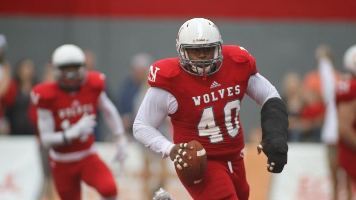 
Newberry’s Alstevis Squirewell races the other way for a touchdown after intercepting a Tusculum pass last weekend. 
