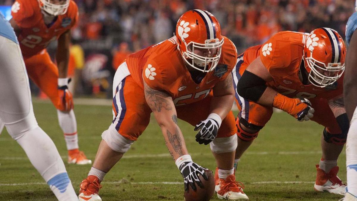 Clemson Tigers center Jay Guillermo (57)