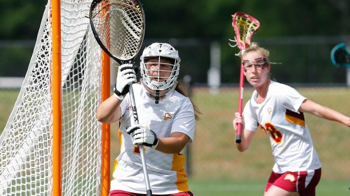 Winthrop goalie Alaina Girani will miss the 2017 lacrosse season after breaking her foot. Freshmen Chloe Wormsley and Sarah McGuire are the other two net-minders on the Eagles’ roster.