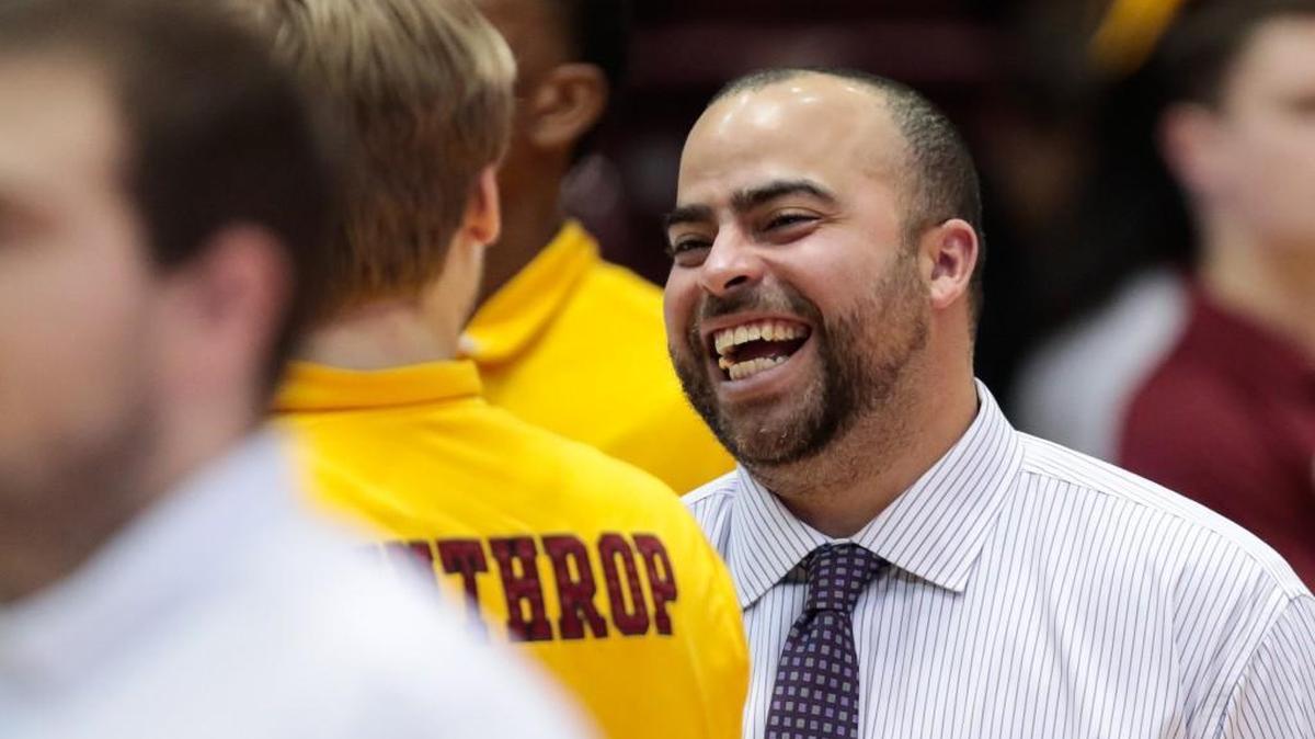Winthrop assistant coach Brian Kloman has an infectious personality that helps keep the mood positive throughout the course of the college basketball season, which can be a trying slog at times.