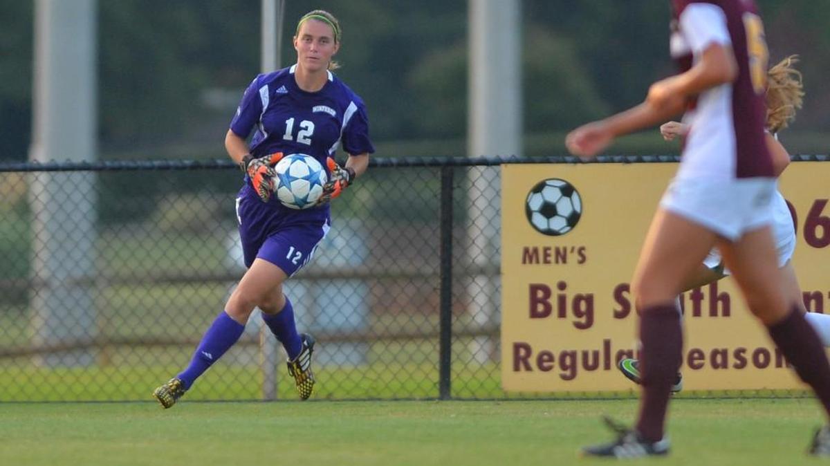 
Junior keeper Karly Gustafson has compiled 24 saves this season and recorded her first shutout a few weeks ago against Longwood. 
