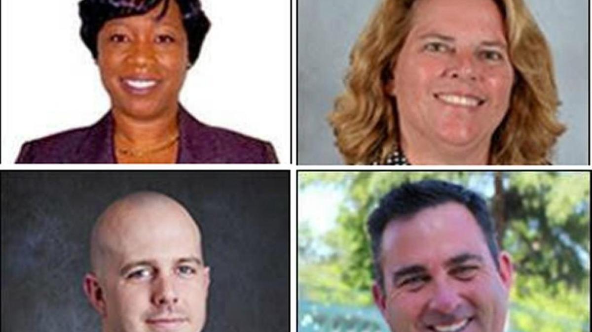 Winthrop’s four finalists for its athletics director position: (clockwise, from top left) Shelley Davis, Melissa Dawson, Ken Halpin and Michael Matoso.