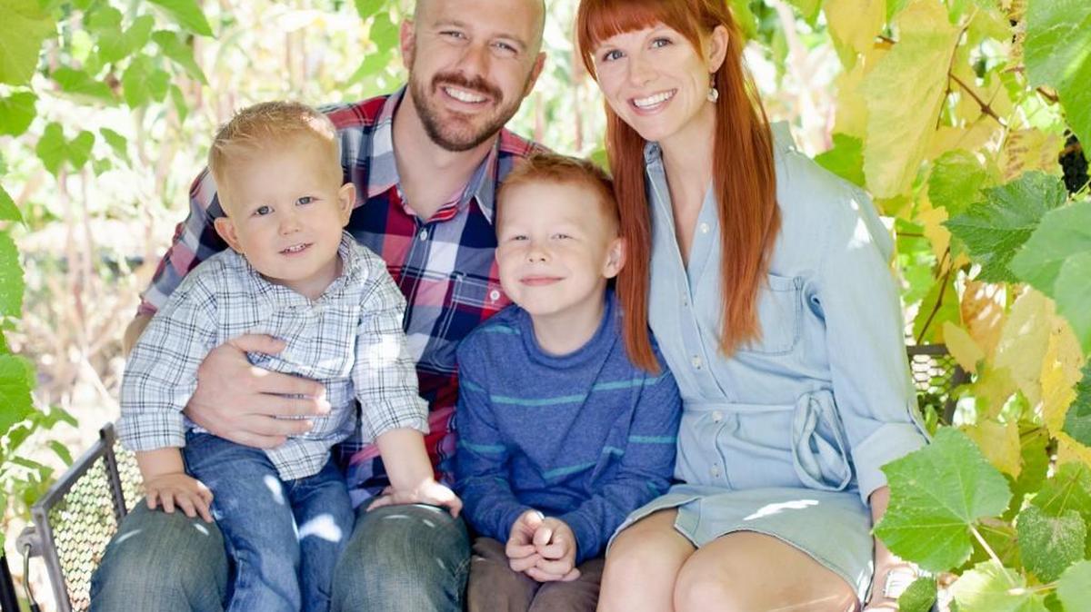 Newly named Winthrop AD Ken Halpin and his family, wife Amber and sons, Jonathan (left) and Kenny.