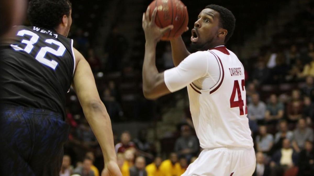 Winthrop’s Josh Davenport had seven points, seven rebounds and three assists in the Eagles’ 81-80 win over Asheville Saturday.