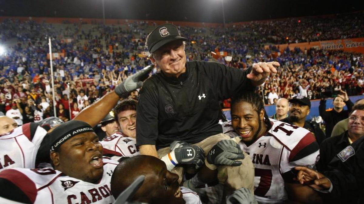 Former South Carolina head coach Steve Spurrier led the Gamecocks to their first SEC East crown in 2010.