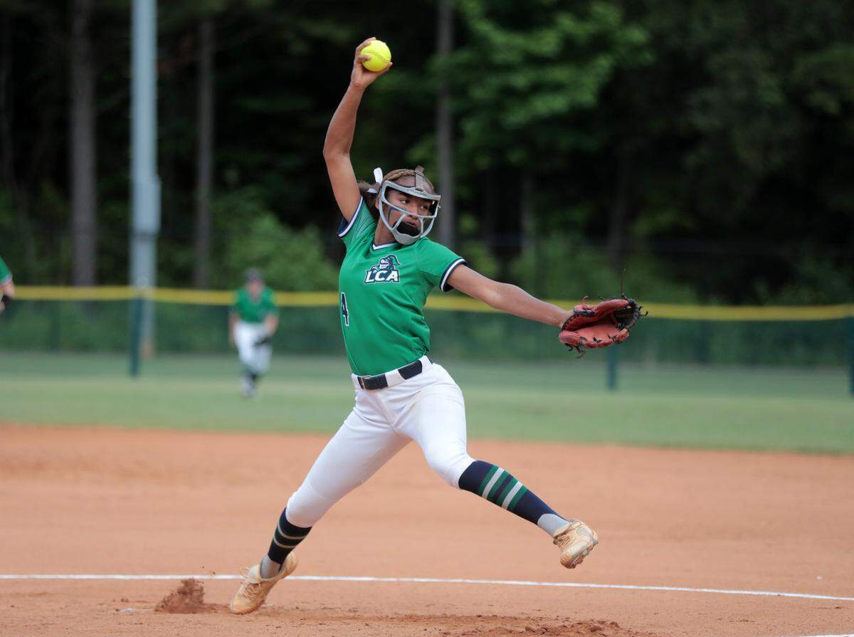 Legion’s Taylor Watson pitches Thursday as the Lancers take on the Andrew Jackson Volunteers in Rock Hill
