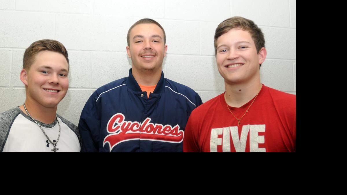 
Chester baseball trio (from left) Jake Wright, Josh Alley and Trent Autry are powering the Cyclones into the 3A postseason.
