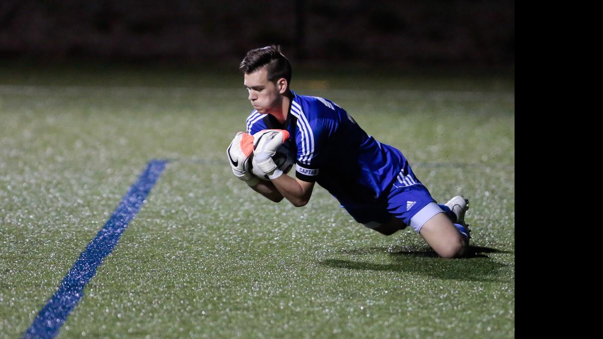 
Clover goalkeeper Robert Schreiner kept his team in front with consecutive saves against Nation Ford to win the Region 3-4A boys soccer championship on Monday at Clover.

