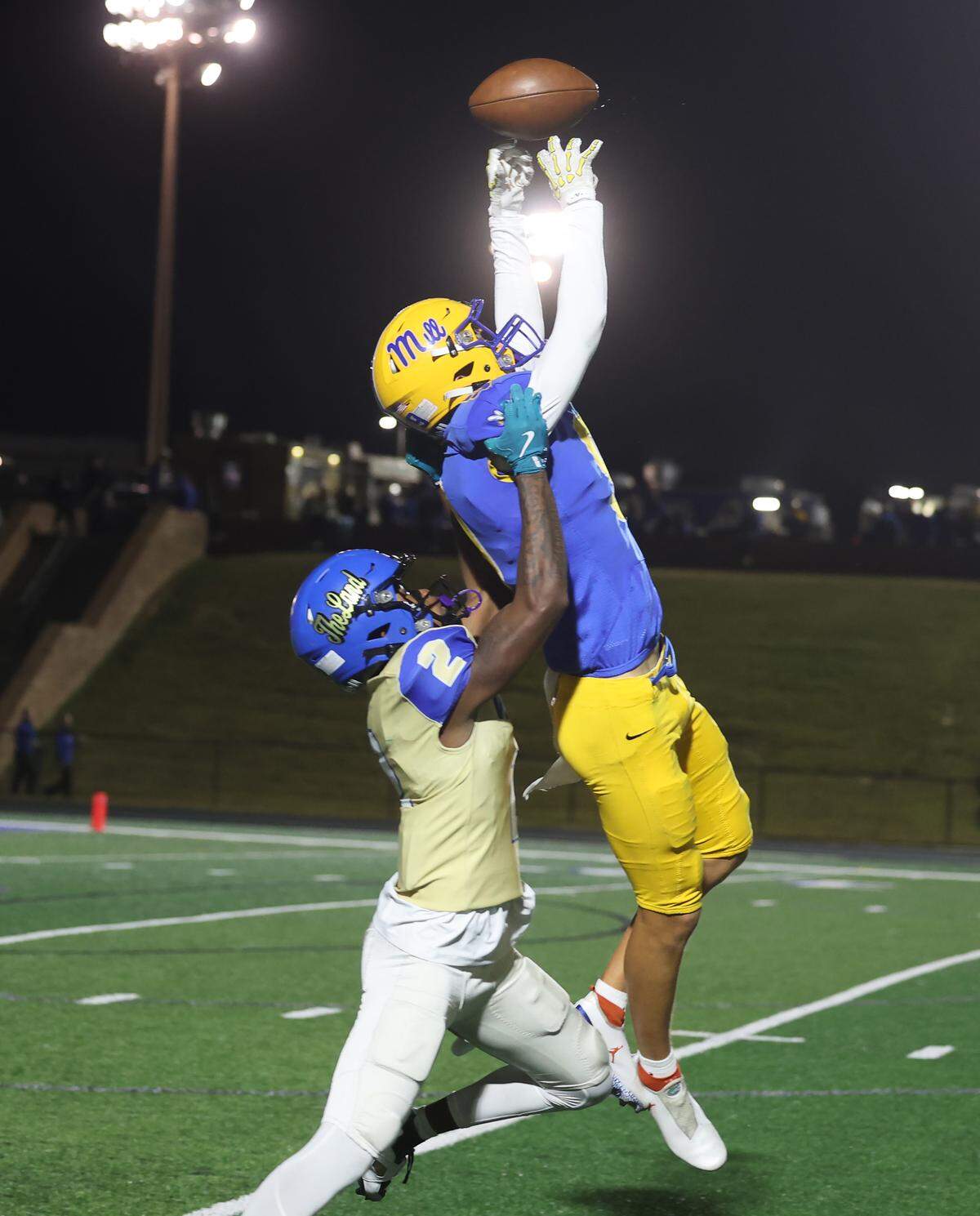 Indian Land's Sequel Patterson pulls down Fort Mill's Mason Burt on n Fort Mill.