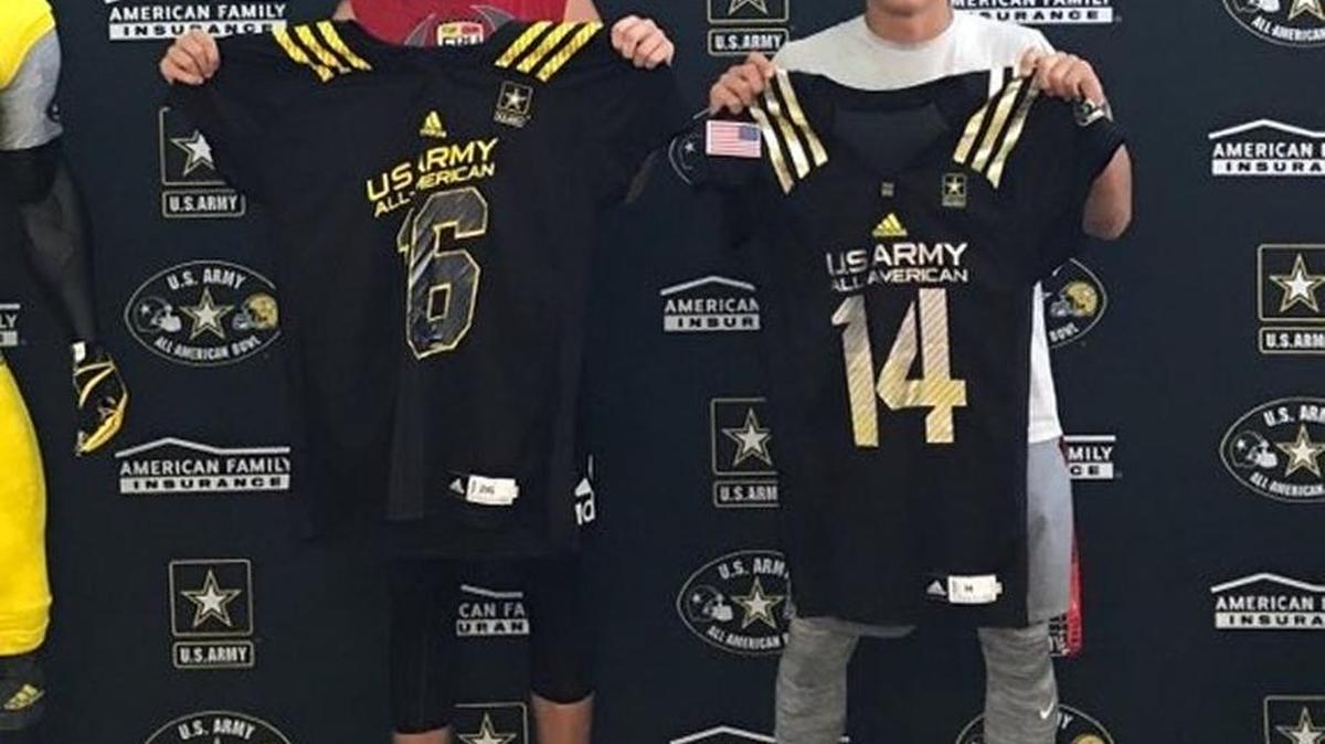Nation Ford’s Skyler DeLong (left) and South Pointe’s B.T. Potter earned Army All-American roster spots Friday.