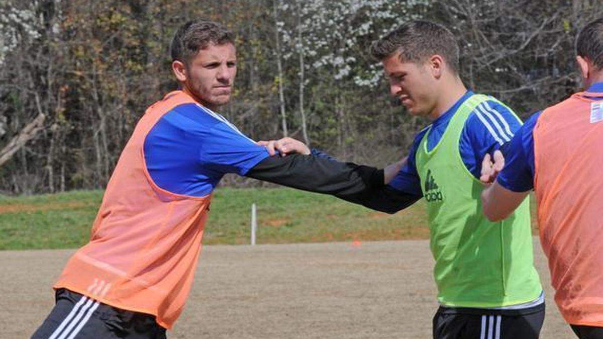 
Alex (left) and Enzo Martinez played together for the Carolina Railhawks last season for “about 10 minutes,” as Alex explained. The pair will get more substantial playing time together with the Charlotte Independence.

