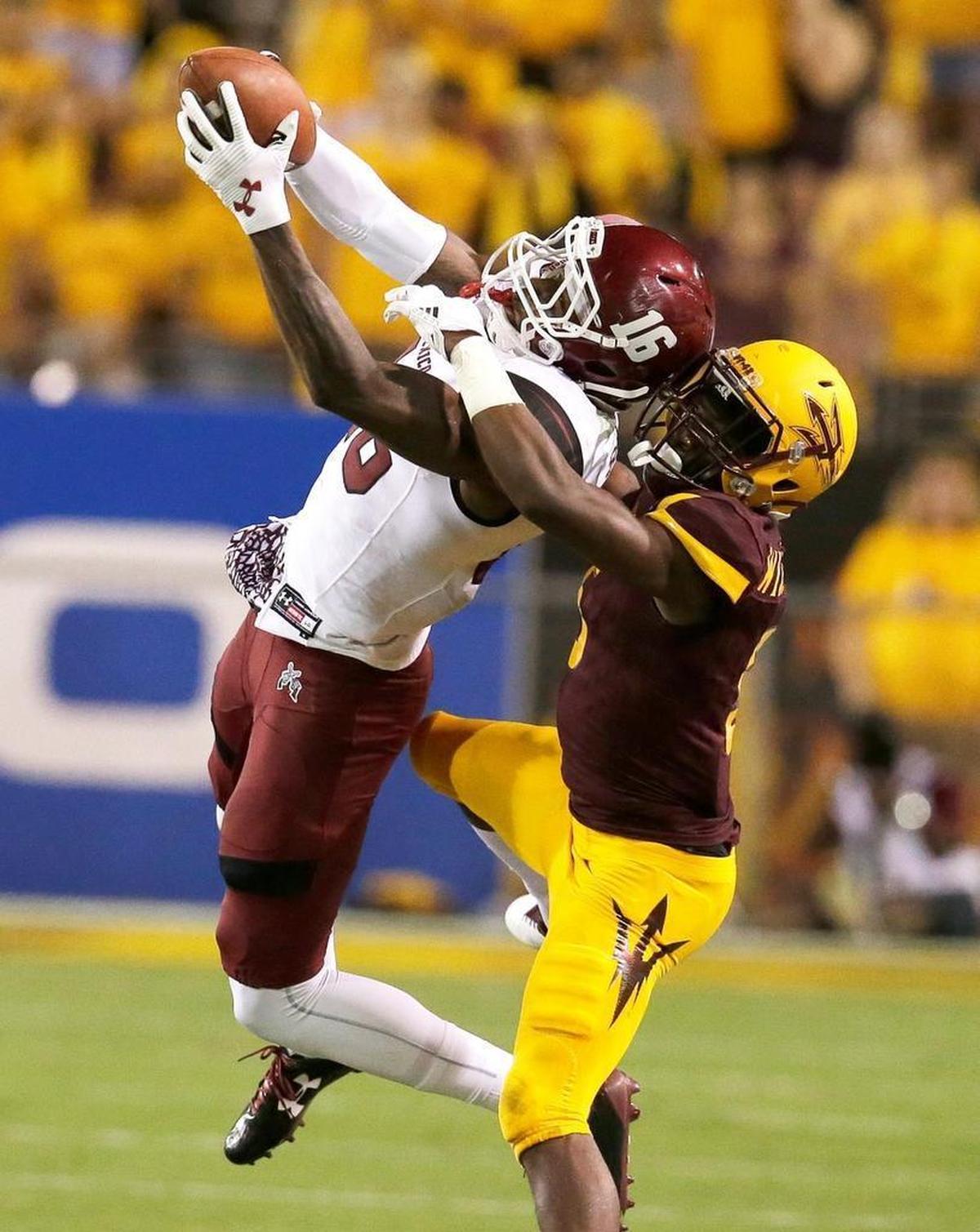 Jaleel Scott’s big-game performances should help his confidence heading into this week’s 2018 NFL Draft Combine. The former Rock Hill Bearcat is one of more than 40 wide receivers participating.
