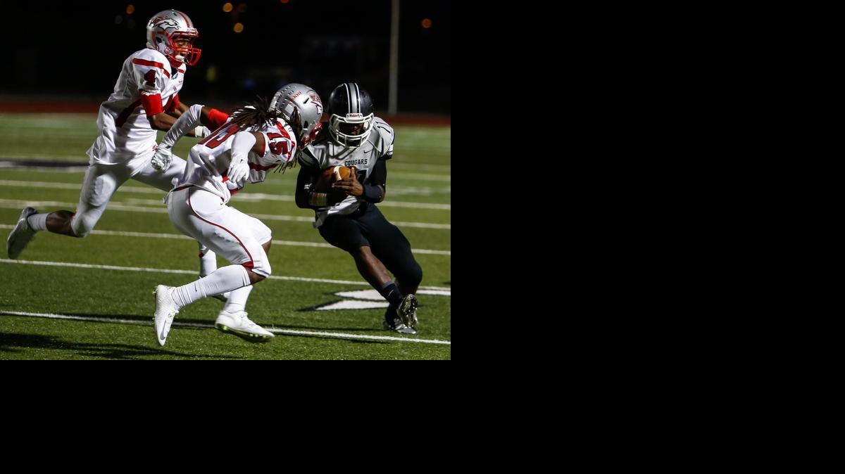
South Pointe defensive back tandem Nick McCloud (4) and Chris Smith (15) are getting the first of what is likely to be a barrage of college football scholarship offers.
