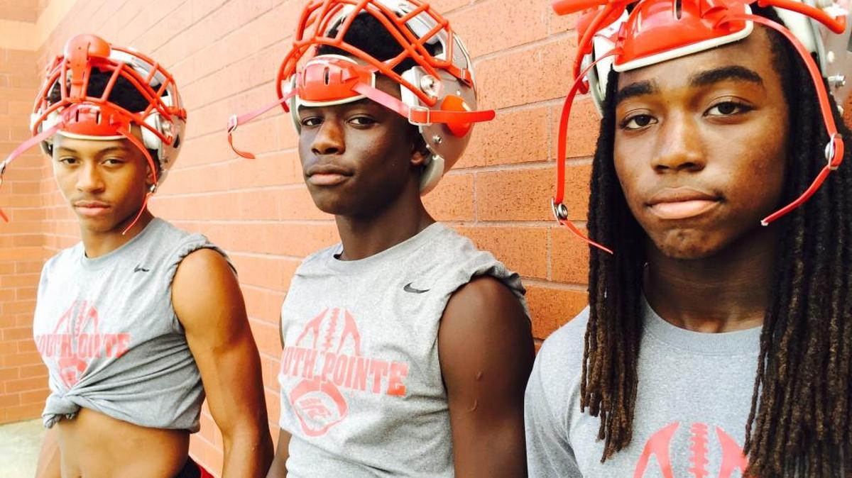 
South Pointe defensive backs Nick McCloud (left), Derion Kendrick and Chris Smith are all top-level college football prospects.
