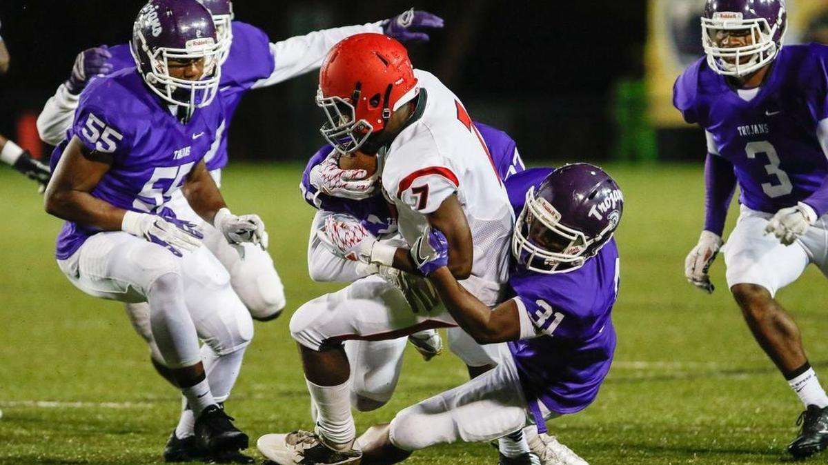Northwestern linebacker Dantavis Bowser (31) and his teammates tackled better in the last two games, a big contributor to the Trojans holding Gaffney and Fort Mill to two points combined.